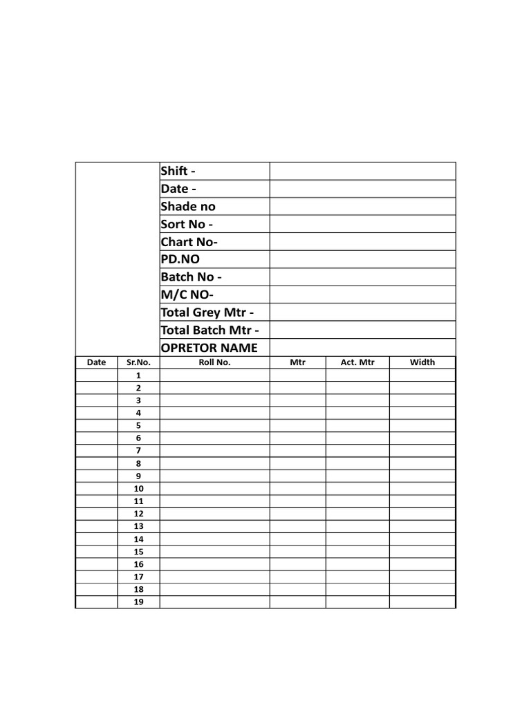 Textile Production Batch Report | PDF | Technology & Engineering