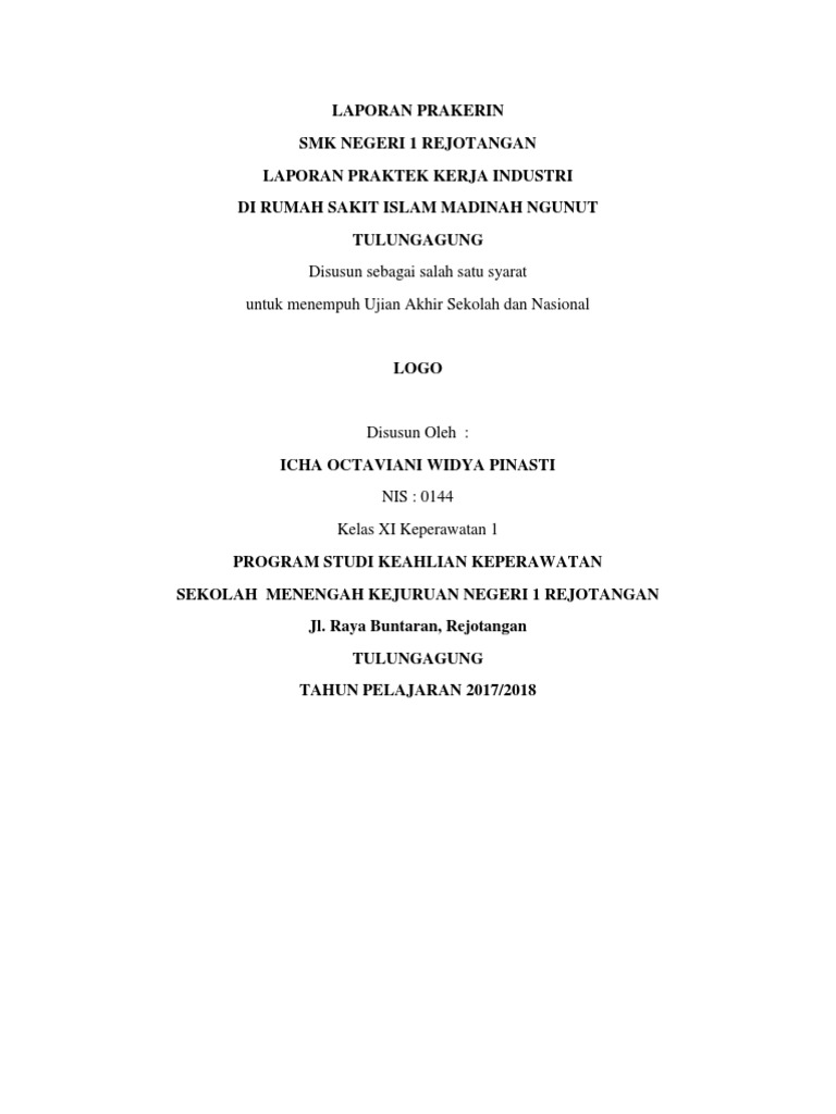 Contoh Laporan Prakerin Smk Keperawatan
