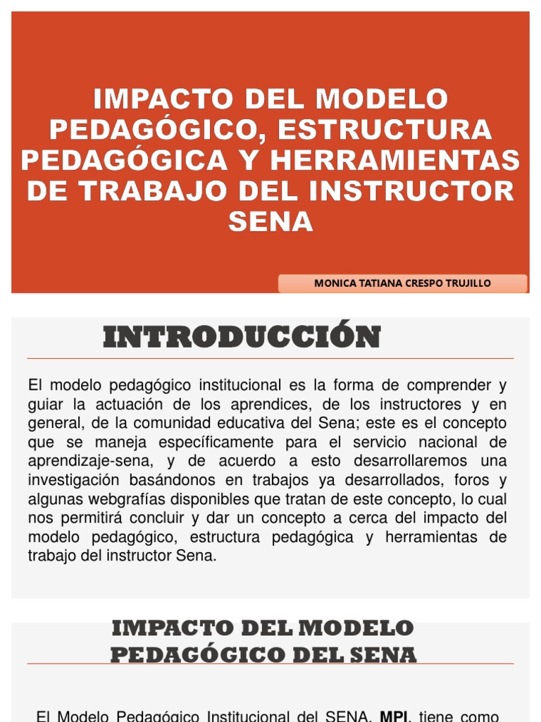 Impacto del Modelo Pedagógico SENA | PDF | Pedagogía | Aprendizaje