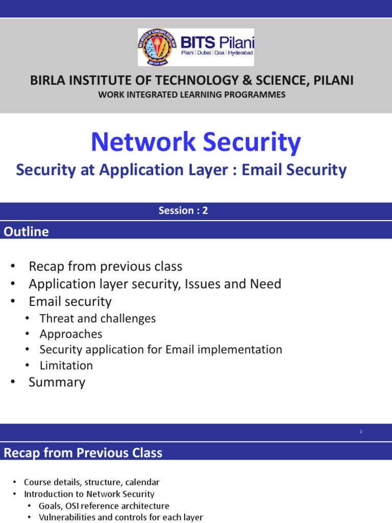 NetworkSecurity L2 ApplicationLayer | PDF | Secure Shell | Key ...