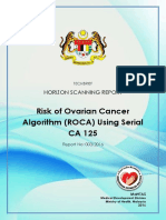 Risk of Ovarian Cancer Algorithm (ROCA) Using Serial CA 125