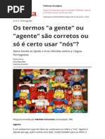 Os Termos a Gente Ou Agente Sao Corretos Ou So e Certo Usar Nospdf
