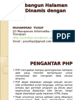 Membangun Halaman Web Dinamis Dengan PHP