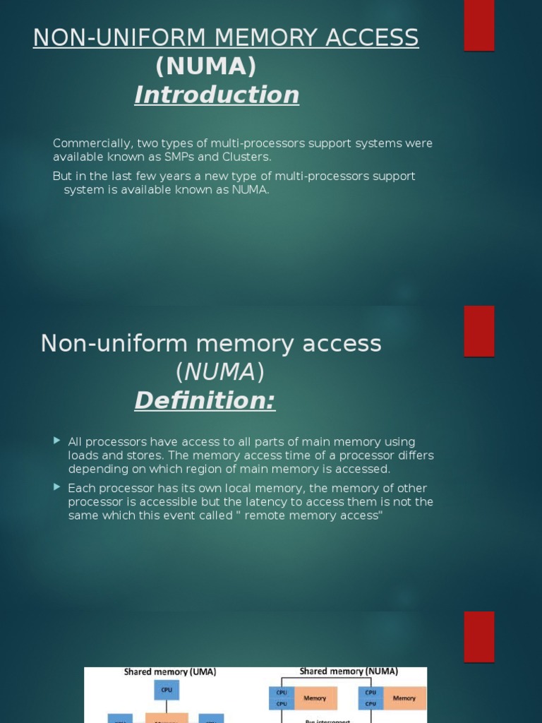 Understanding Non-Uniform Memory Access | PDF | Games & Activities ...