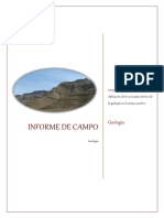 Informe de campo de geología en Arequipa