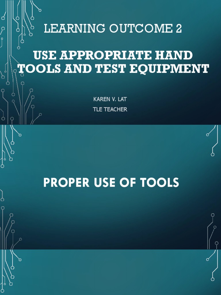 Use Appropriate Hand Tools and Test Equipment Manufactured Goods Electricity Free 30day