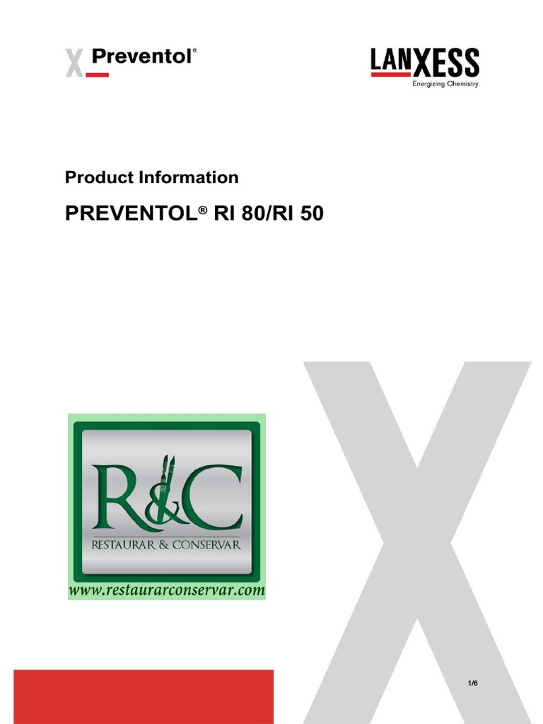 Preventol RI 80/RI 50: Product Information | PDF | Bacillus | Disinfectant