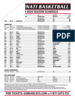 19-20-UC Men's Basketball Schedule