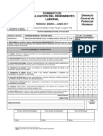 Formato de Evaluacion Del Rendimiento Laboral DL 728 1 SEMESTRE
