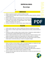 Especialidad Habilidad y Destreza Reciclaje PDF