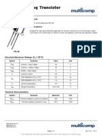 PNP Switching Transistor: Feature