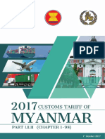 Customs Tariff of Myanmar 2017 PDF