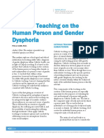 Catholic Teaching On The Human Person and Gender Dysphoria