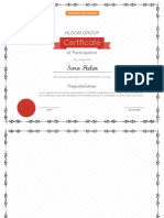 Printable Certificate Participation