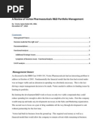 A Review of Vertex Pharmaceuticals R&D Portfolio Management