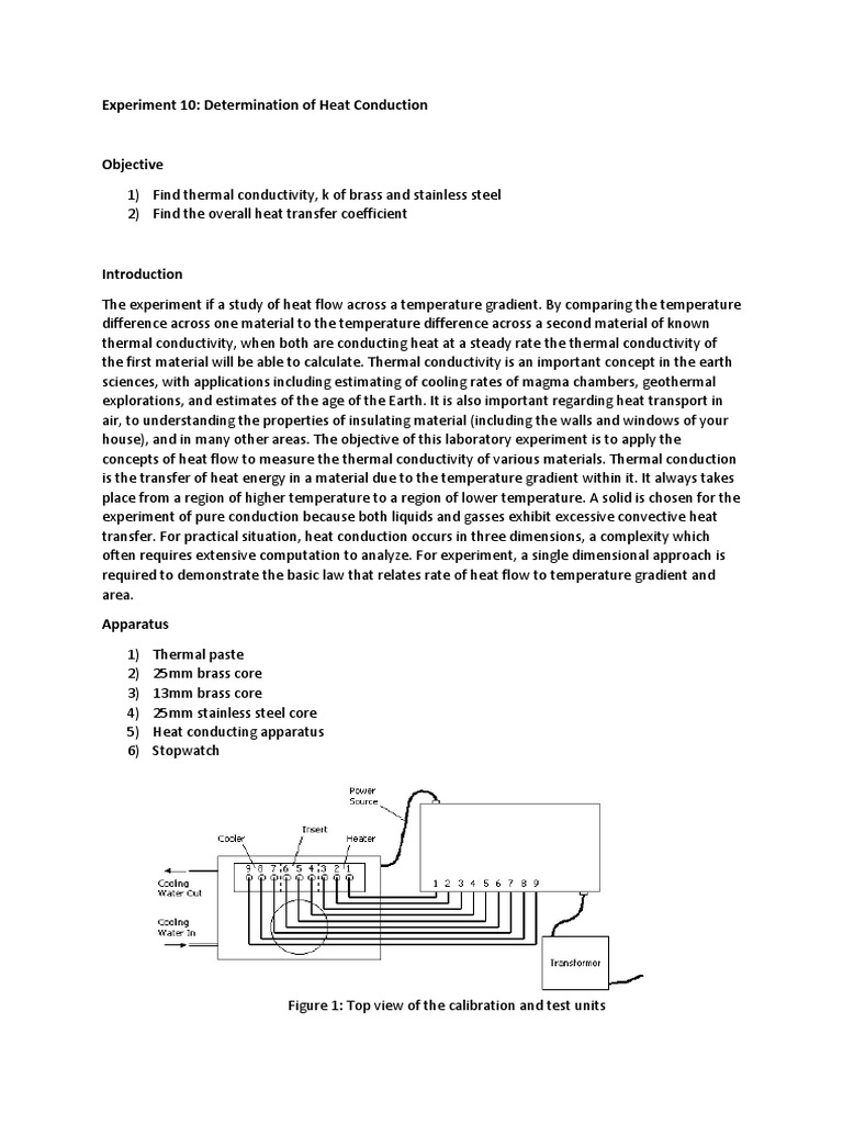 Brass Thermal Conductivity Analysis | PDF | Thermal Conduction | Heat ...