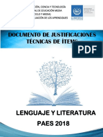 Documento de Justificación Lenguaje y Literatura 2018 PDF