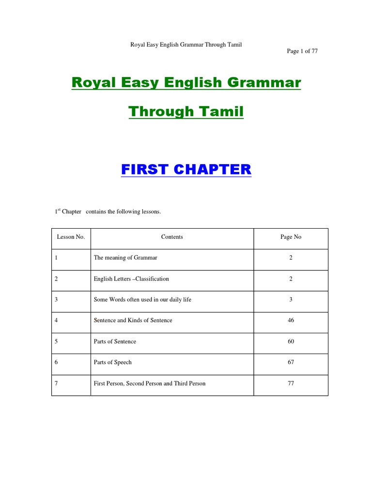 EASY LEARN TAMIL TO ENGLISH PDF visual data 7