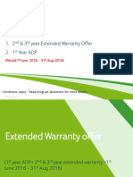 2 & 3 Year Extended Warranty Offer 2. 1 Year ADP: ND RD ST
