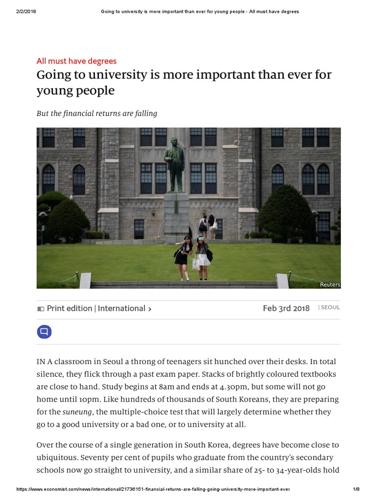 Going To University Is More Important Than Ever For Young People - All ...