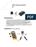 How to test an IGBT using a multimeter or power supply