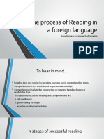 The Process of Reading in A Foreign Language