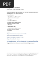 Chapter 1. Journals: A. Sample Citation and Introduction To Citing Journal Articles