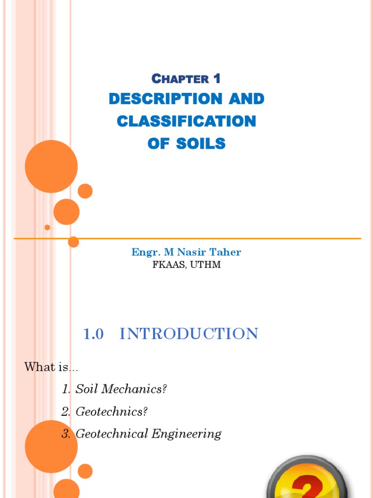 Description and Classification of Soils: Hapter | PDF | Soil | Nature