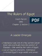 The Rulers of Egypt: Coach Parrish OMS Chapter 3, Section 2