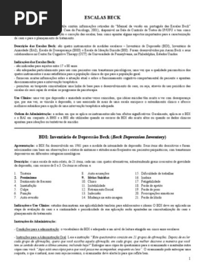Manual Escalas Beck Pdf Suicidio Depressao
