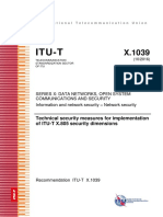 Itu-T: Technical Security Measures For Implementation of ITU-T X.805 Security Dimensions