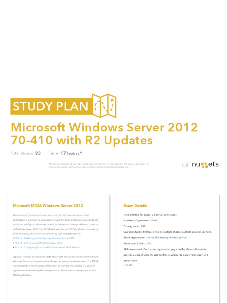 Microsoft Windows Server 2012-70-410 With R2 Updates New | PDF ...