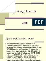 Tipovi SQL Klauzule JOIN