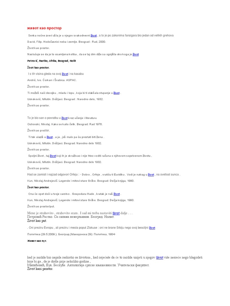 Zivot | PDF