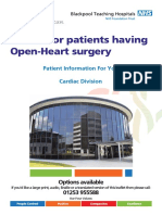 Advice For Patients Having Open-Heart Surgery: Patient Information For You Cardiac Division