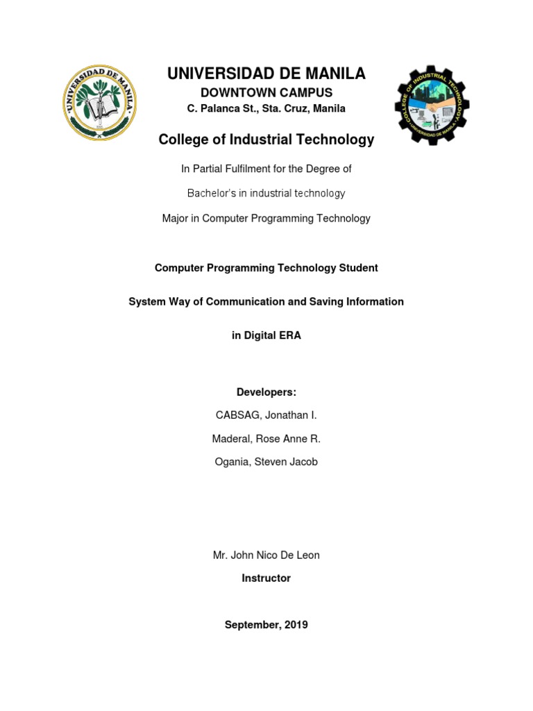 Computer Programming Tech System Overview | PDF | Manila | Login