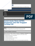 Contoh Usulan Teknis (USTEK) Pengawasan Jalan Bab Tanggapan Terhadap KAK Celoteh PDF
