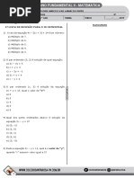 1 Lista Revisão III Bi Colegio Santa Rita Eq 1 Grau Marcelo Vale Bentes