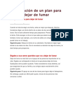 Plan para dejar de fumar