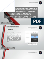 Determinación contenido aire concreto fresco método volumétrico ASTM C173