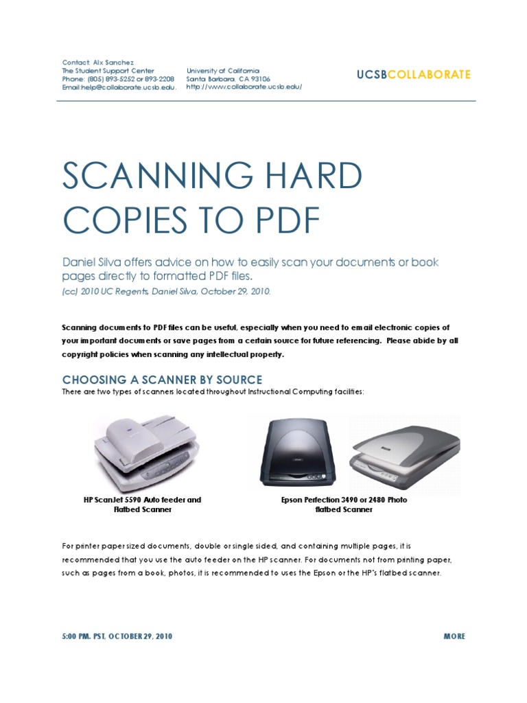 How to Scan Hard Copies to a PDF File (Win/Mac) | Image Scanner | Media ...