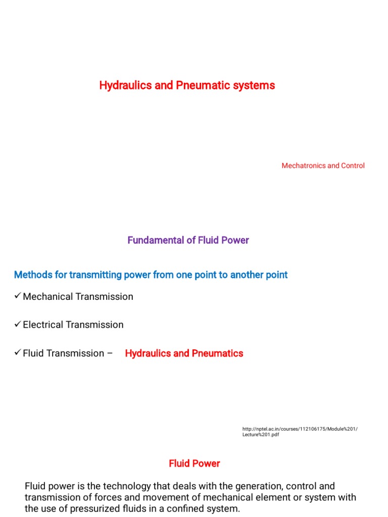 Hydraulics Notes PDF Pump Gases