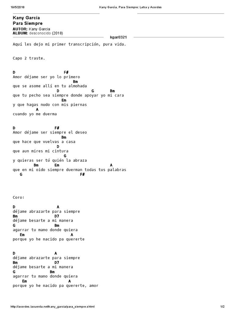 Kany García, Para Siempre_ Letra y
