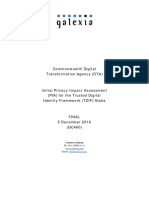 Commonwealth Digital Transformation Agency's Trusted Digital Identity Framework Initial Privacy Impact Assessment