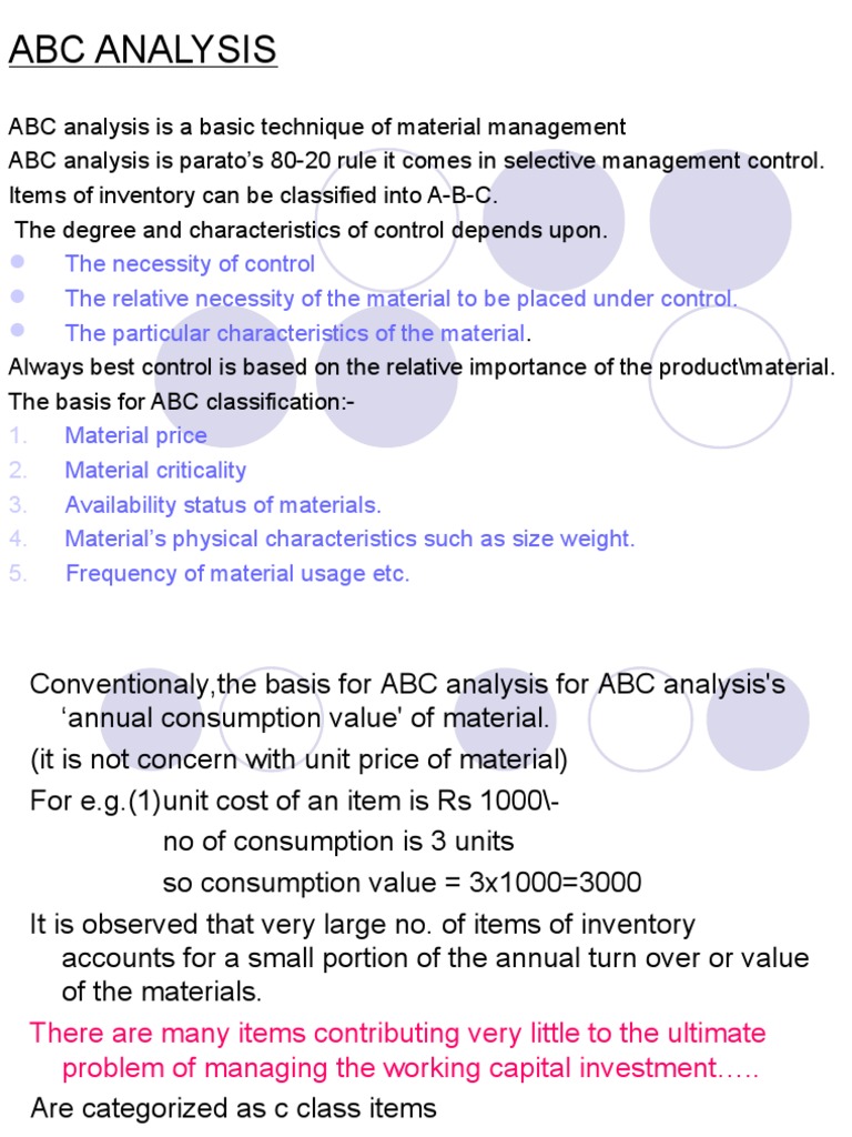 3.3. ABC Analysis | PDF | Inventory | Supply Chain Management