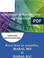 Kahulugan at Kahalagahan NG Ekonomiks