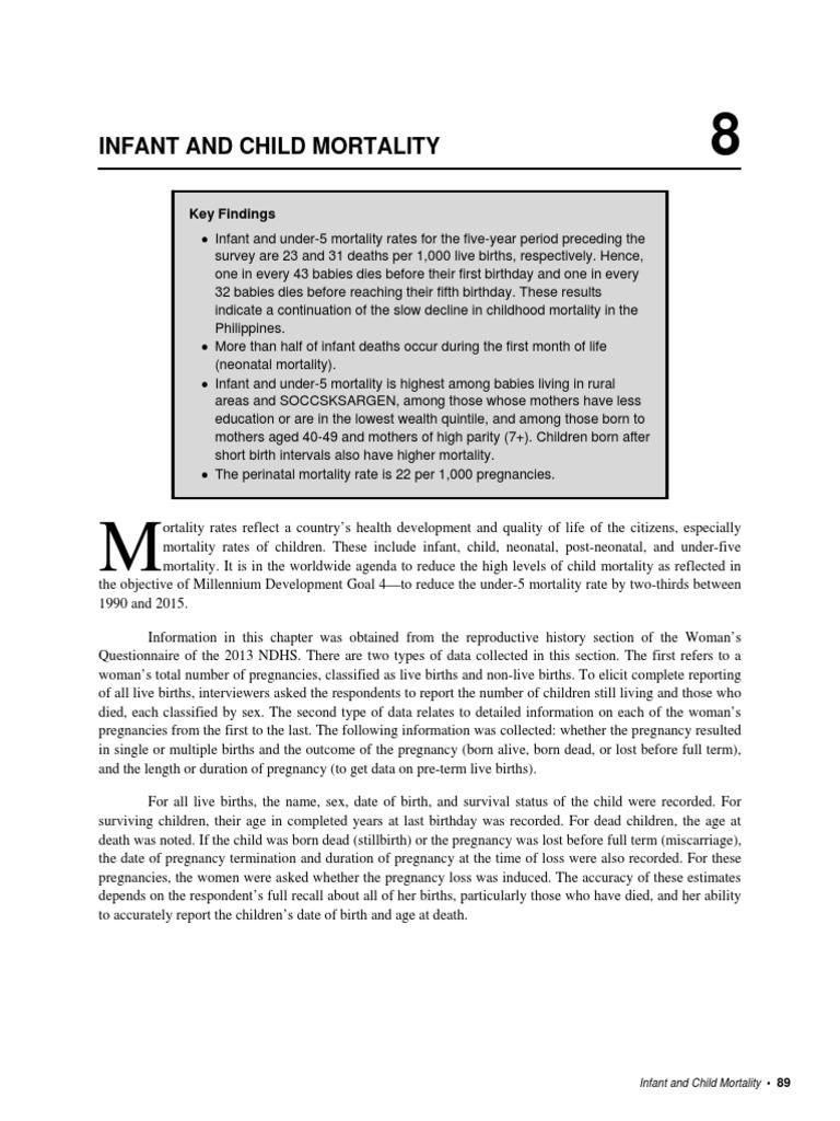 01 - 08 - Chapter 8 INFANT - CHILD MORTALITY-NDHS - BAY - Chap8 ...