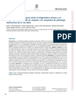 Análisis de concordancia entre el diagnóstico clínico y el diagnóstico postCPRE en mujeres con sospecha de patología obstructiva de la vía biliar