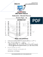 JEE MAIN Pattern Mathematics: Binomial Theorem Practice Paper - 01