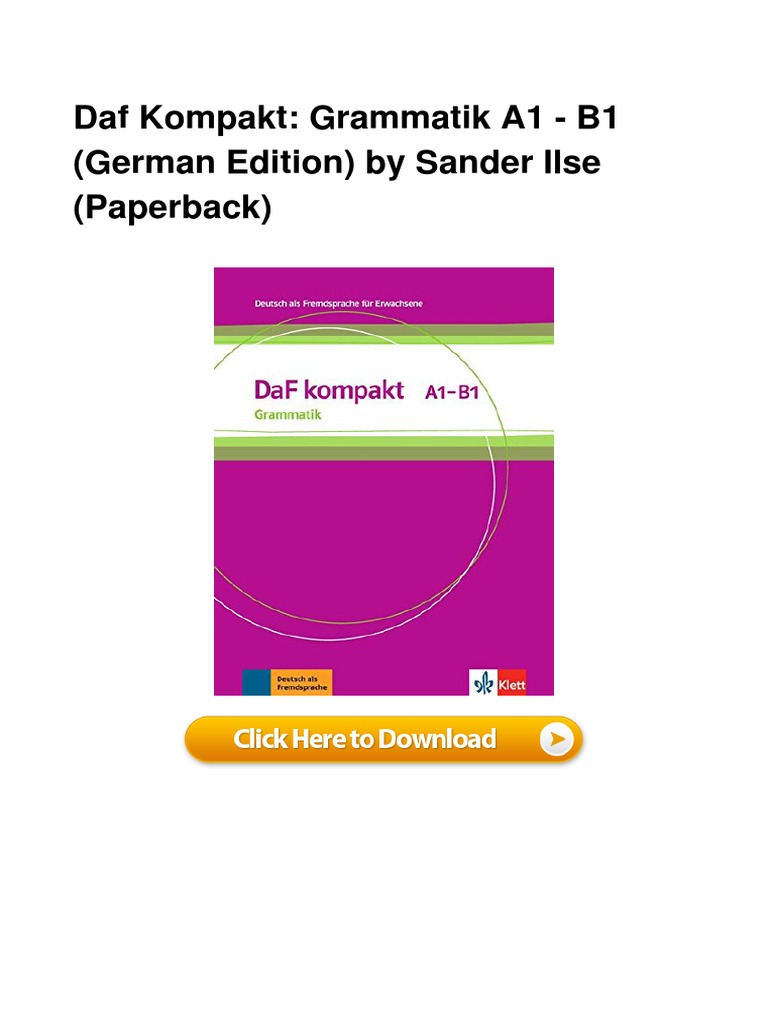 Daf Kompakt: Grammatik A1-B1 PDF Guide | PDF